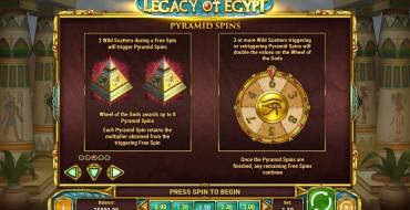 Legacy of Egypt: Giochi bonus