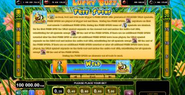 Lucky Buzz: Giri gratis e/o respin