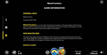 Metal Frontiers: Regole