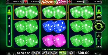 Neon Dice: Vincite