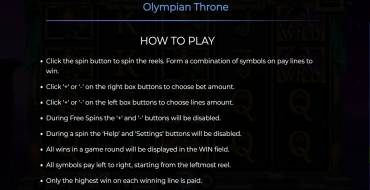 Olympian Throne: Regole