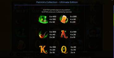 Patrick’s Collection – Ultimate Edition: Tabella dei pagamenti 2