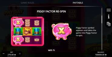 Payday Pig: Giri gratis e/o respin