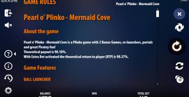 Pearl o’ Plinko – Mermaid Cove: Regole