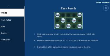 Pearl Pursuit Hold & Win: Tabella dei pagamenti