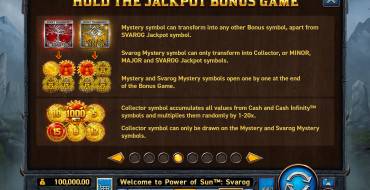 Power of Sun Svarog: Giochi bonus