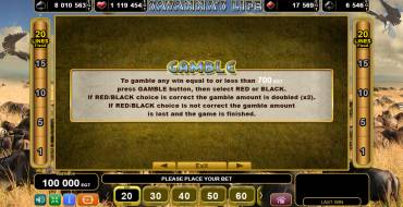 Savanna`s Life: Gioco del rischio