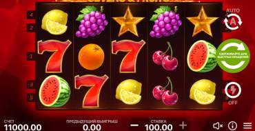 Sevens and Fruits: Interfaccia