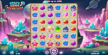 Space Gems. Rockblocks: Slot machine