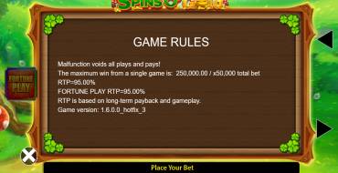 Spins O' Gold Fortune Play: Regole