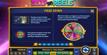 Telly Reels: Giri gratis e/o respin