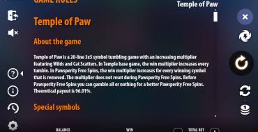 Temple of Paw: Regole