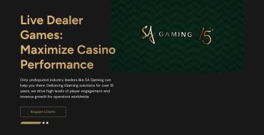 SA Gaming: Sito web