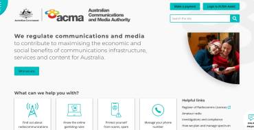 Australian Communications and Media Authority: Sito web ufficiale dell'ACMA