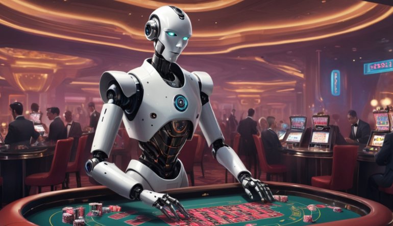 Robot mazziere_in_un_casinò_futuristico